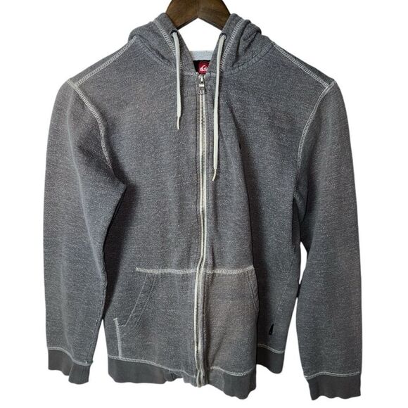 Quiksilver Hoodie Sweatshirt Boys Size S Long Sleeve Full Zip - Picture 1 of 6